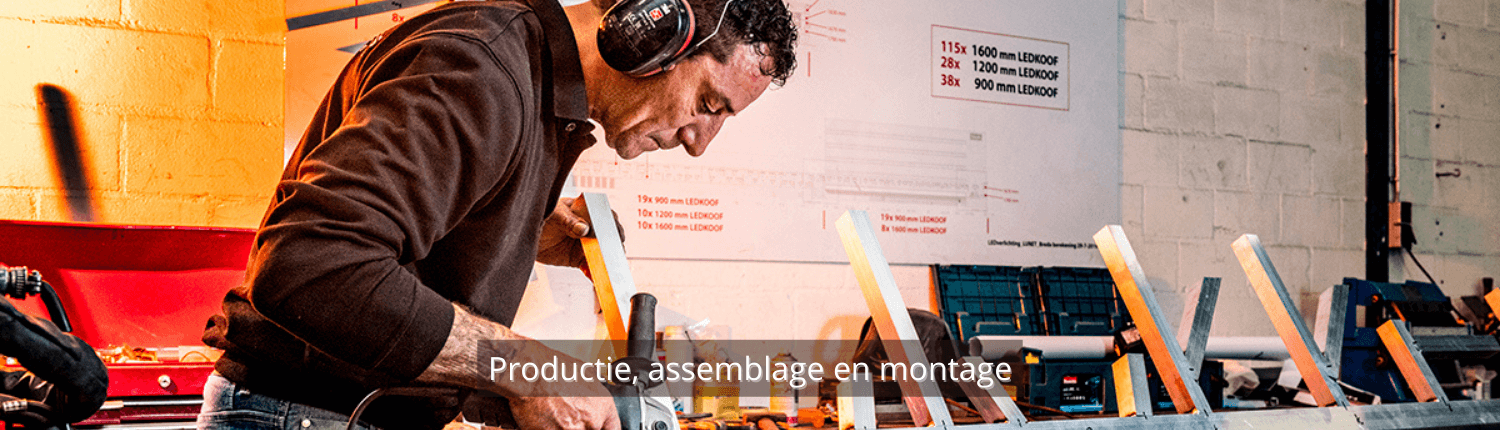 Productie, assemblage en montage - werkwijze Brouwers Reklame