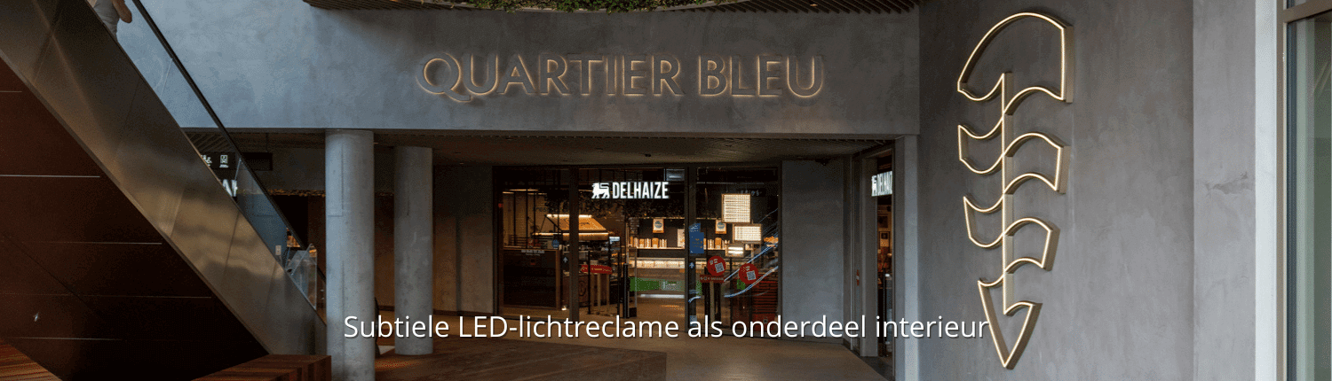 Lichtreclame in led - winkelcentrum Hasselt