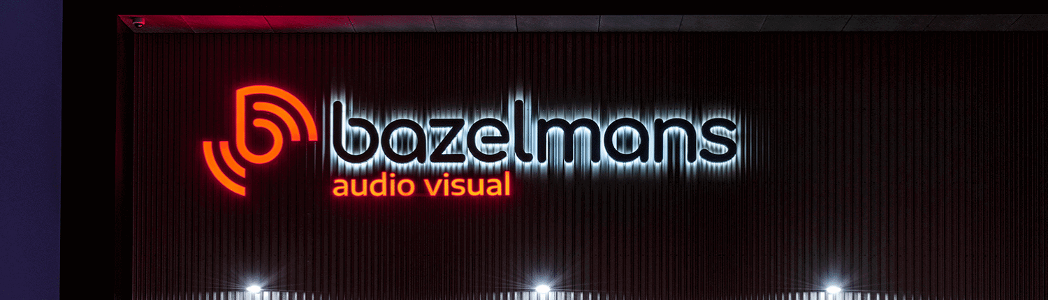 Led lichtreclame voor Bazelmans audio visual