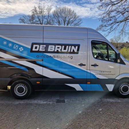 De Bruin Airconditioning autobelettering Brouwer Reklame Veldhoven