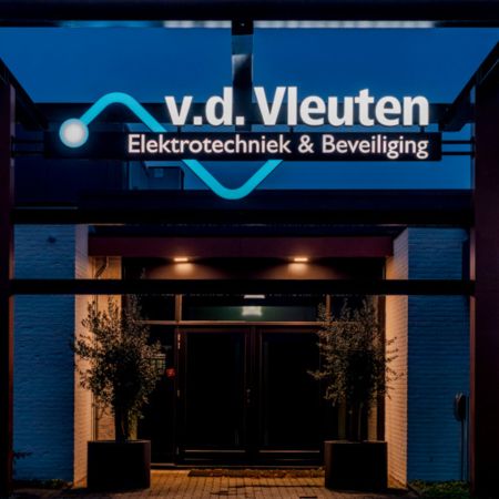 Led lichtreclame Van de Vleuten Elektrotechniek & Beveiliging door Brouwers Reklame uit Veldhoven