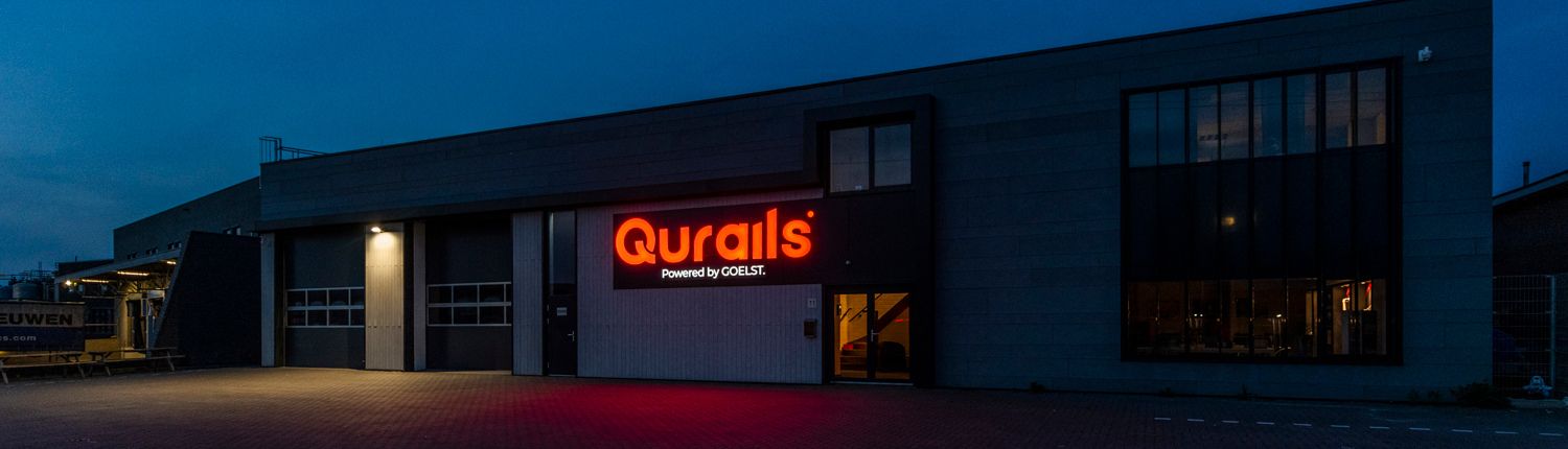 Led lichtreclame voor Qurails - Brouwers Reklame - gevelreclame veraf