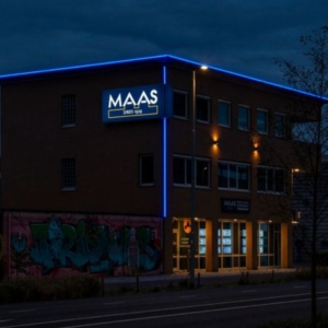 Led lichtreclames zijgevelMaas Makelaars - Eindhoven - galerie Brouwers Reklame